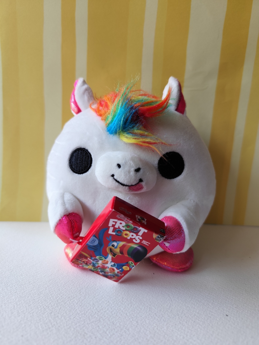 4/$50⭐️Zuru Snackles Richard Unicorn Froot Loops Cereal Food Soft Plush Toy 5”